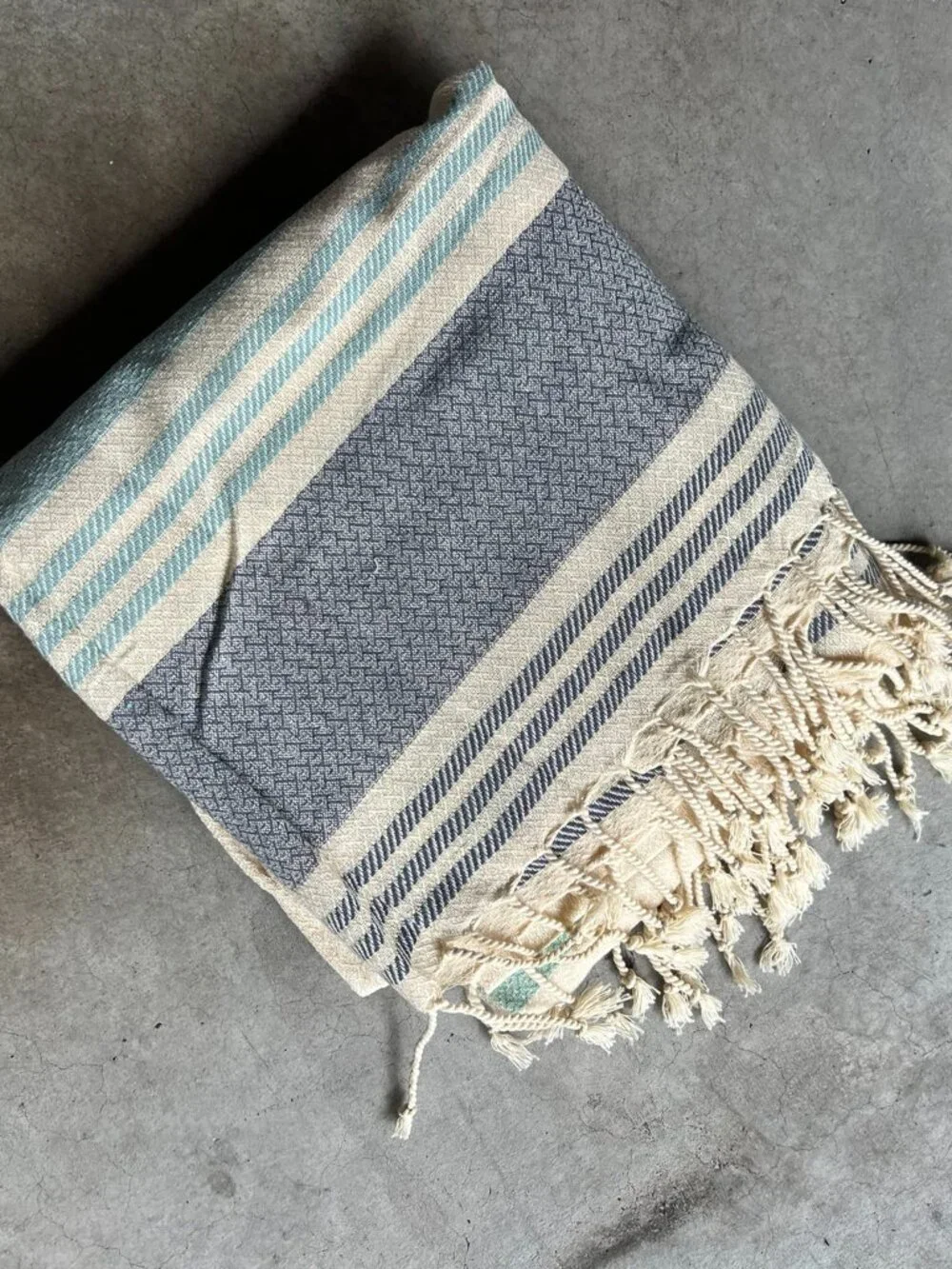 Turkish Cotton Towel Lightweight Peshtemal for Pool Gym and Bathroom Turquoise